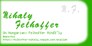 mihaly felhoffer business card